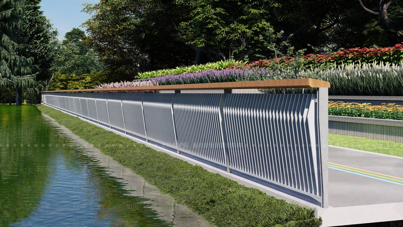 现代简约围栏护栏SU模型下载【ID:1200611617】