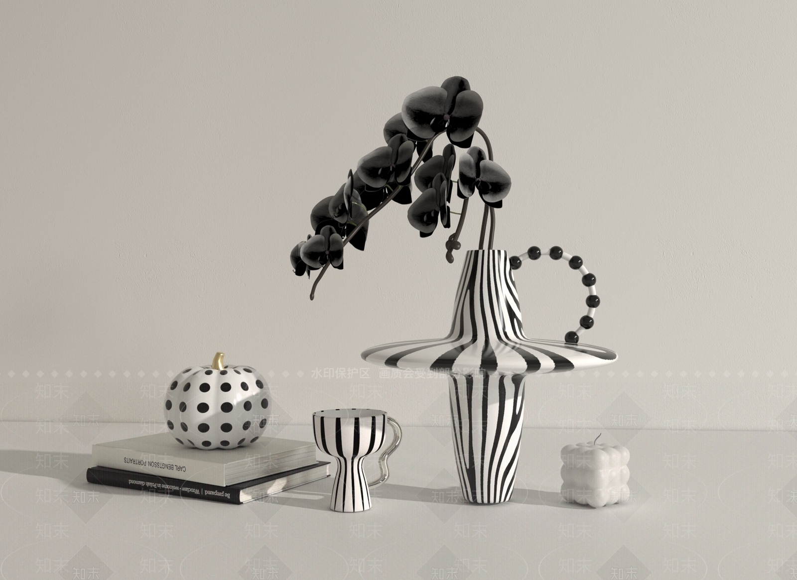 现代中古花瓶SU模型下载【ID:1200612343】