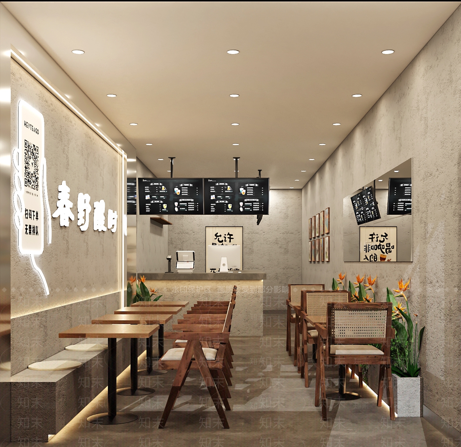 工业简约其他餐饮空间3D模型下载【ID:1200616074】