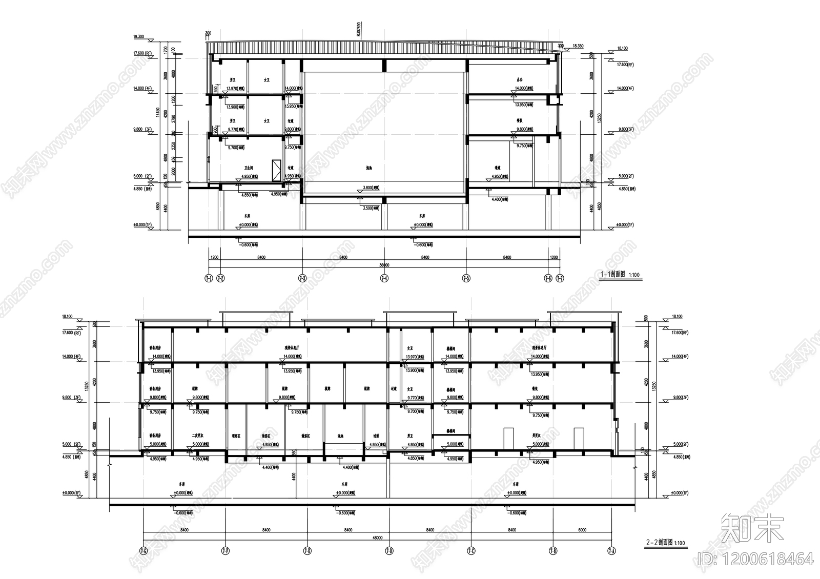 现代其他商业建筑施工图下载【ID:1200618464】