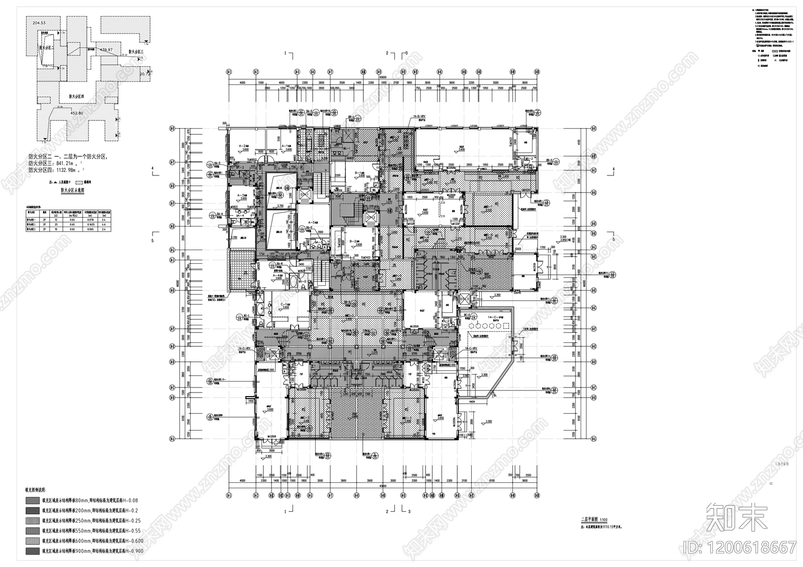 新中式民宿建筑cad施工图下载【ID:1200618667】