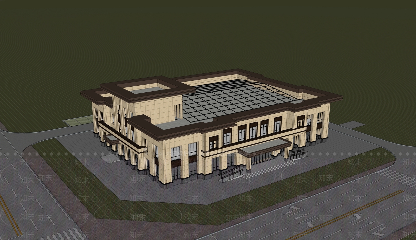 新中式其他商业建筑SU模型下载【ID:1200618756】