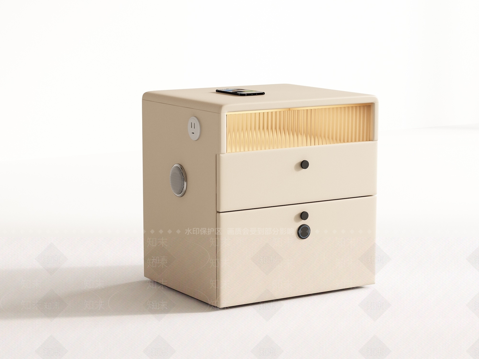 现代床头柜3D模型下载【ID:1200619231】