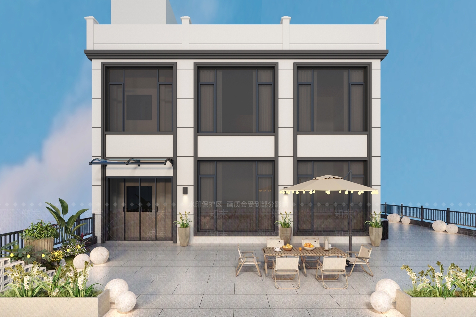 现代阳台3D模型下载【ID:1200620014】