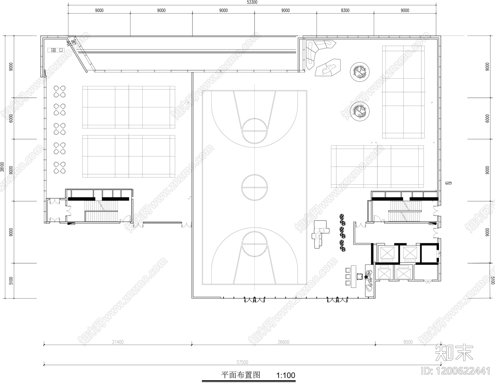 现代其他运动场地施工图下载【ID:1200622441】