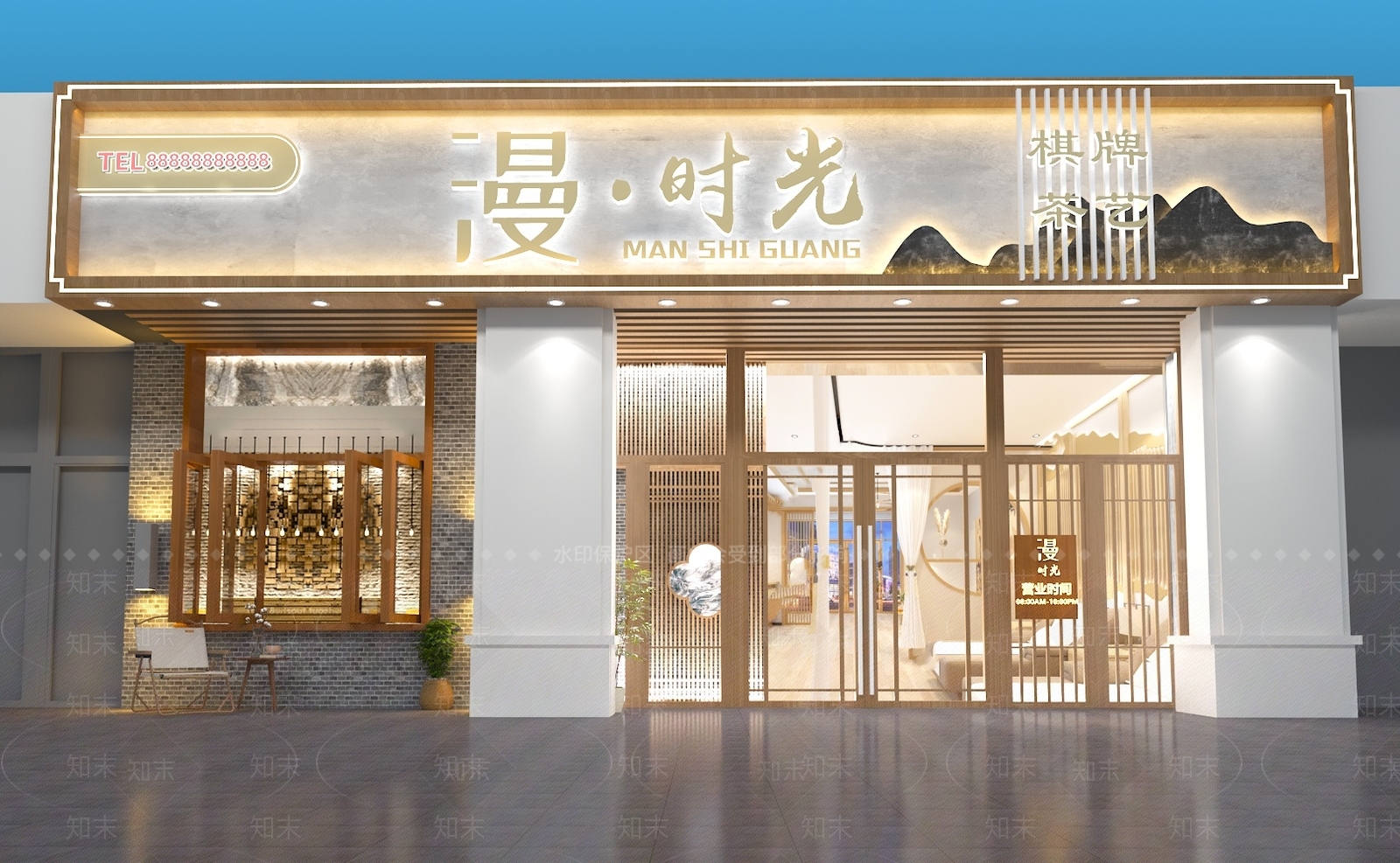 现代门头3D模型下载【ID:1200623057】_知末3d模型网
