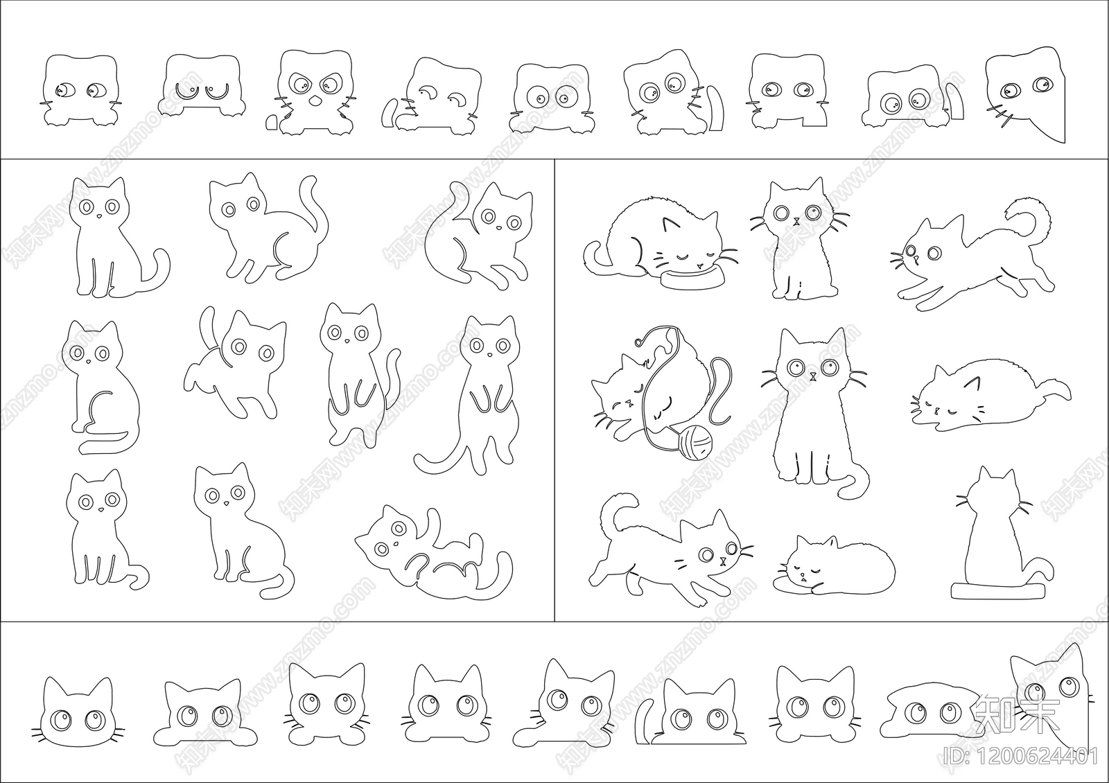 现代极简动物施工图下载【ID:1200624401】