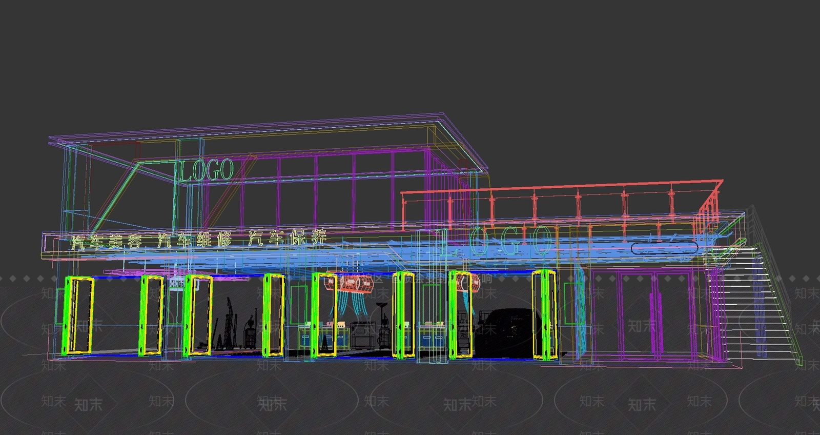 工业简约其他商业建筑3D模型下载【ID:1200624676】