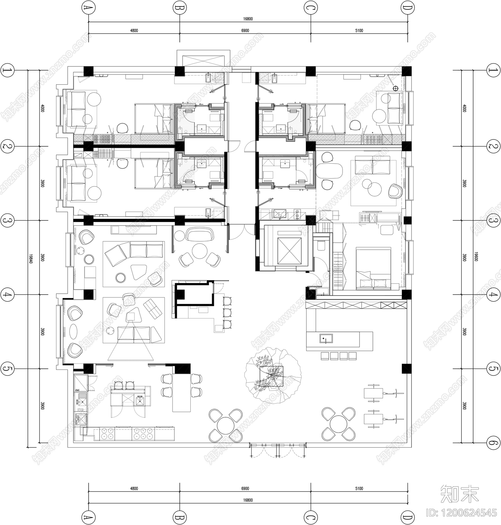 民宿施工图下载【ID:1200624545】