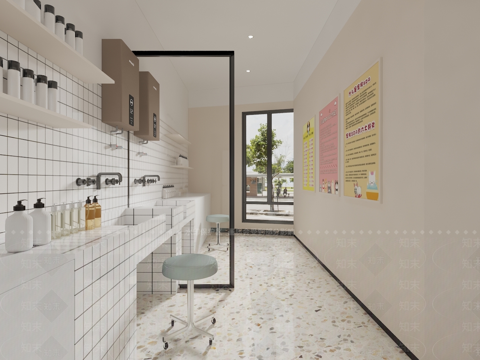 现代奶油宠物店3D模型下载【ID:1200624708】