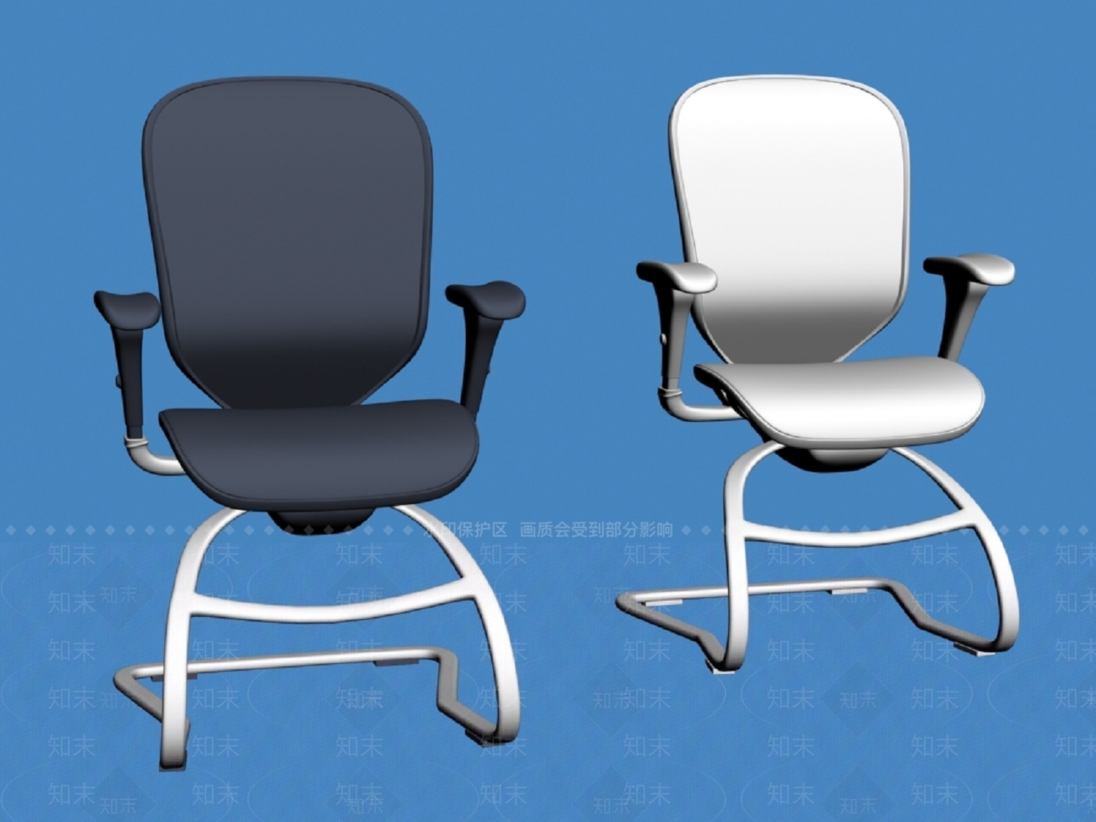 现代轻奢办公椅3D模型下载【ID:1200626338】