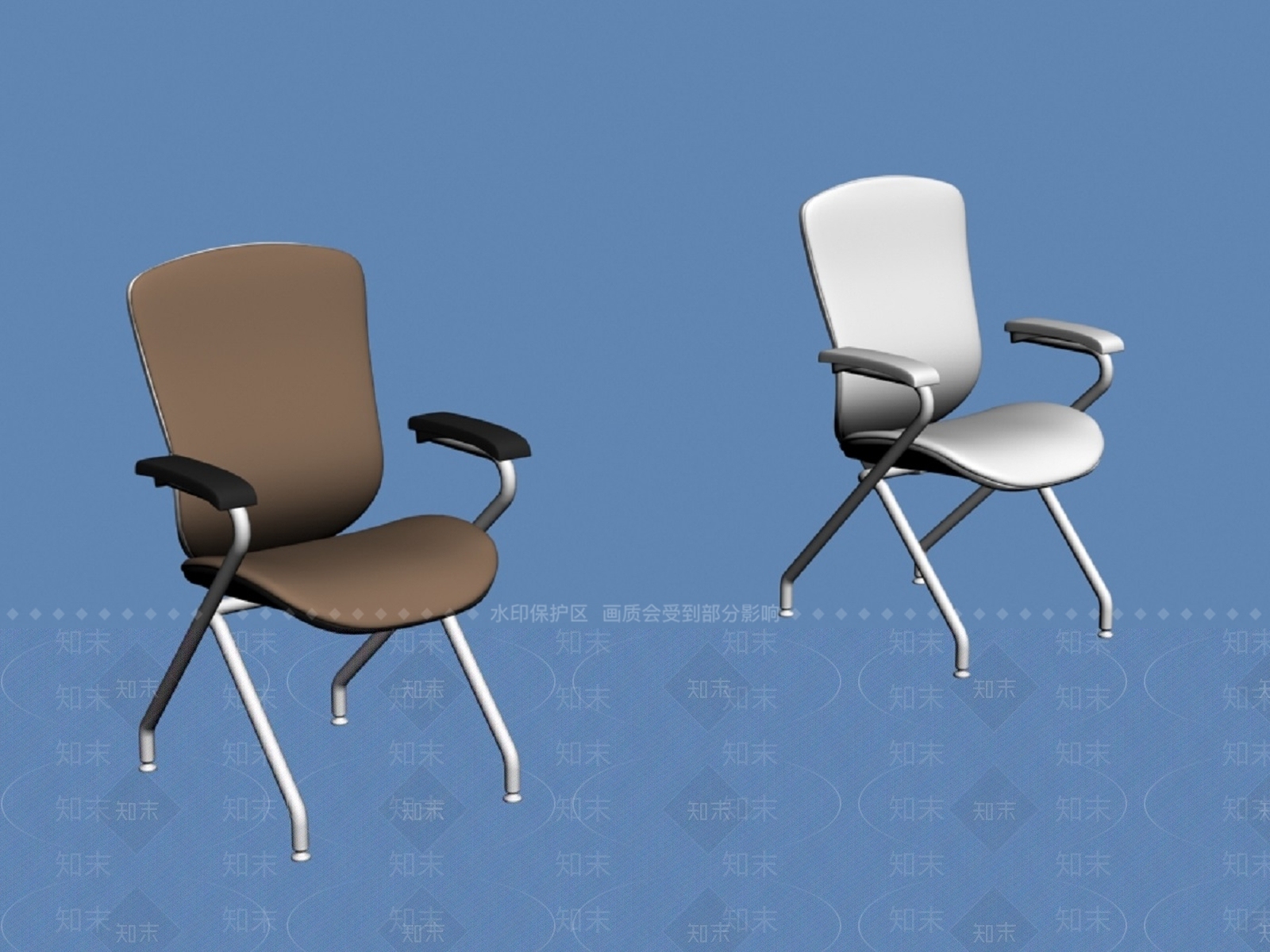 现代轻奢办公椅3D模型下载【ID:1200626691】