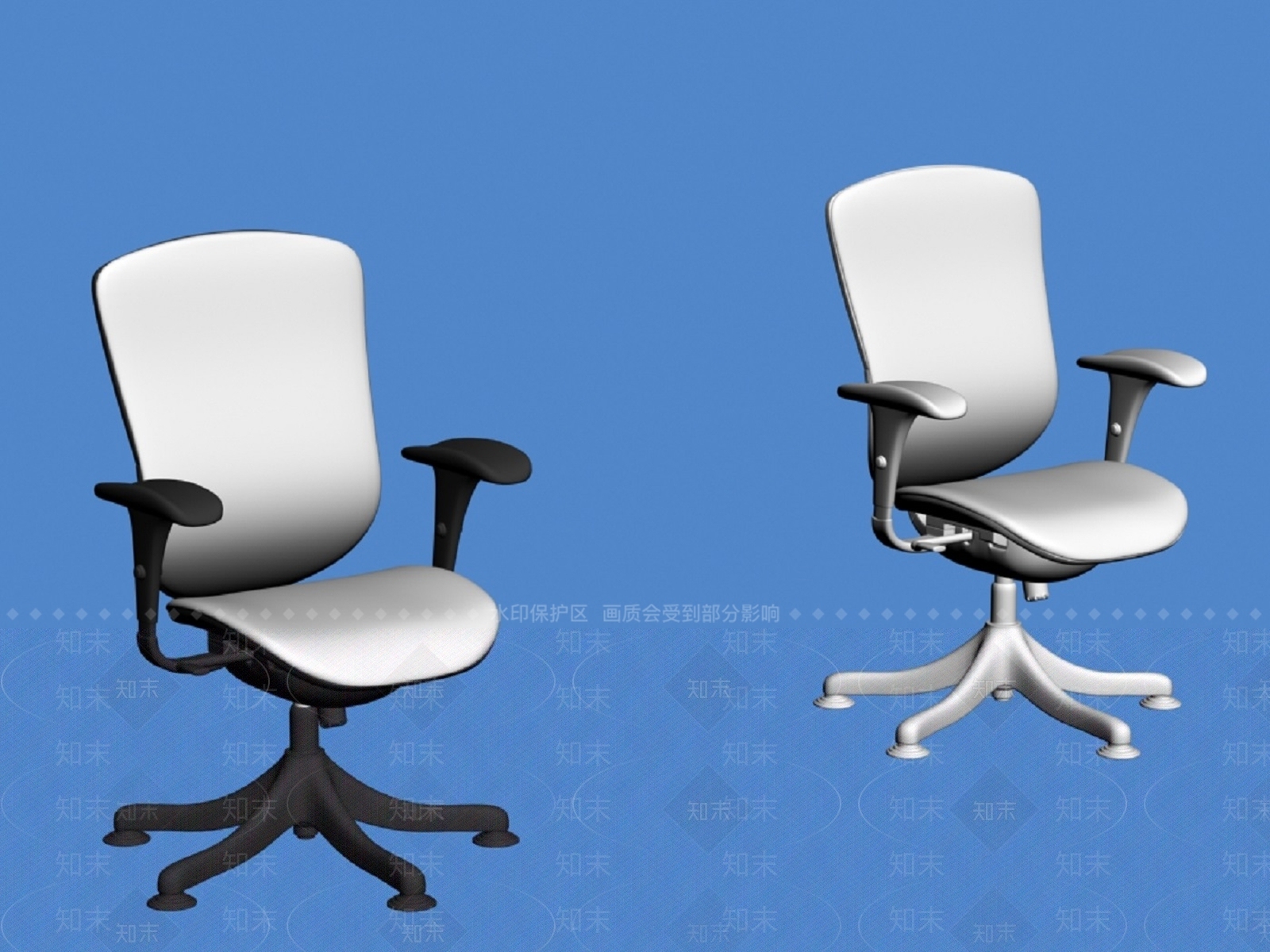 现代轻奢办公椅3D模型下载【ID:1200626679】