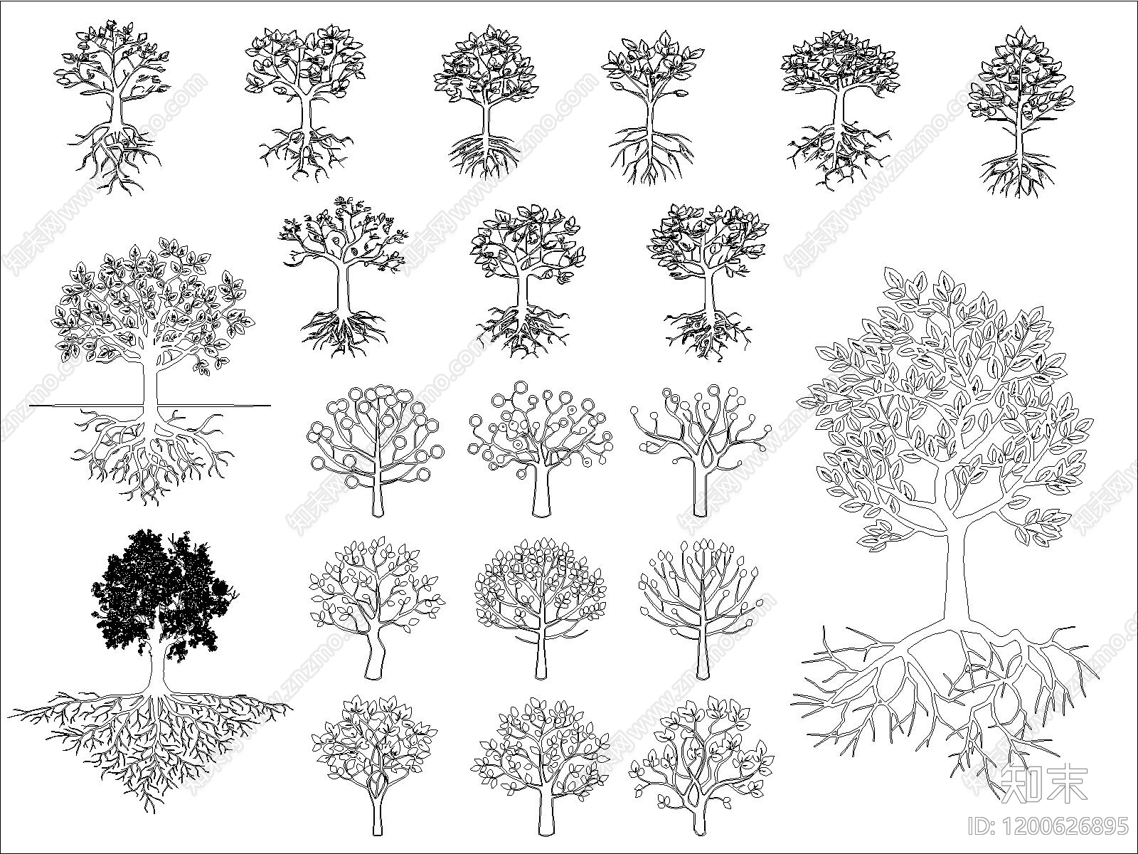 乔木种植施工图下载【ID:1200626895】