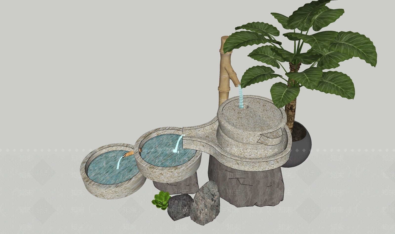 中式日式其他景观小品SU模型下载【ID:1200627975】