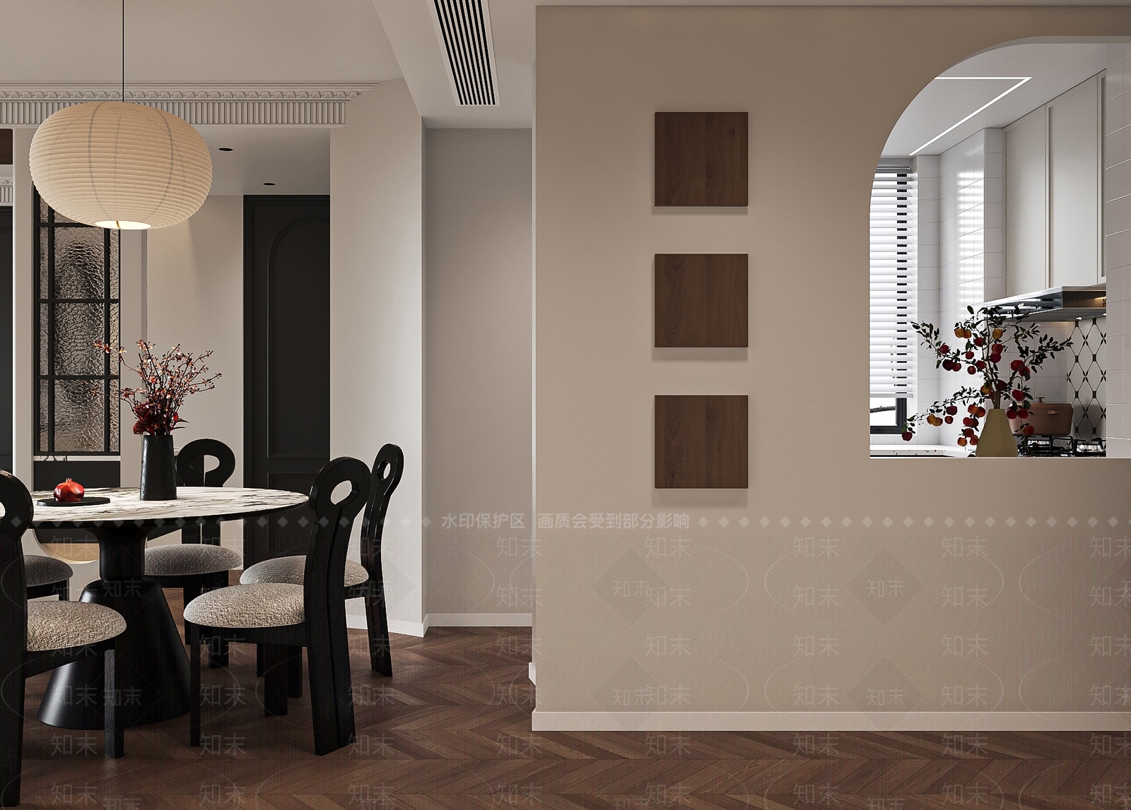 法式家居餐厅3D模型下载【ID:1215185337】