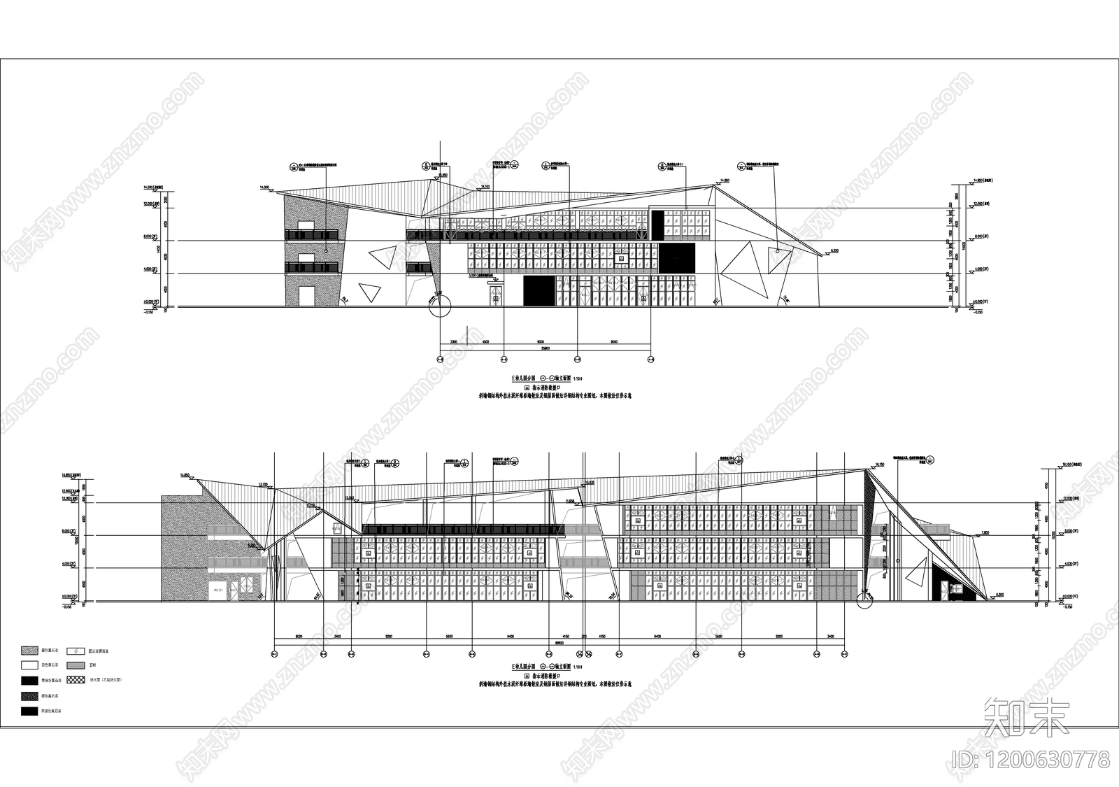 现代幼儿园建筑cad施工图下载【ID:1200630778】