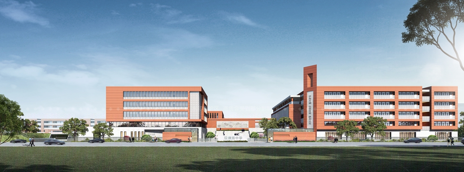 现代学校外观3D模型下载【ID:1200637202】