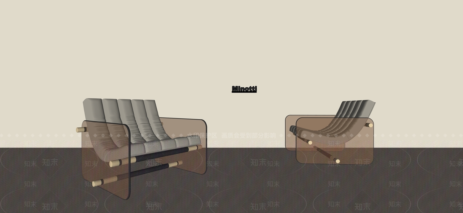 现代极简休闲椅3D模型下载【ID:1200642063】