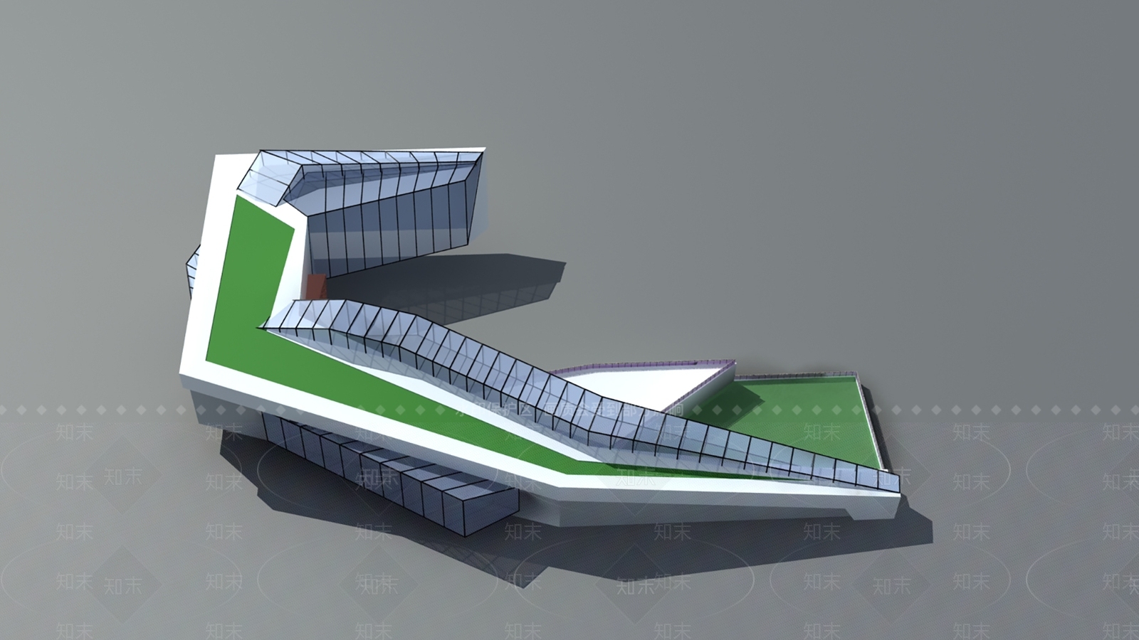 现代文化馆3D模型下载【ID:1200643075】