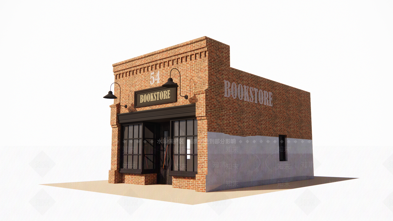 美式复古图书馆SU模型下载【ID:1200644355】