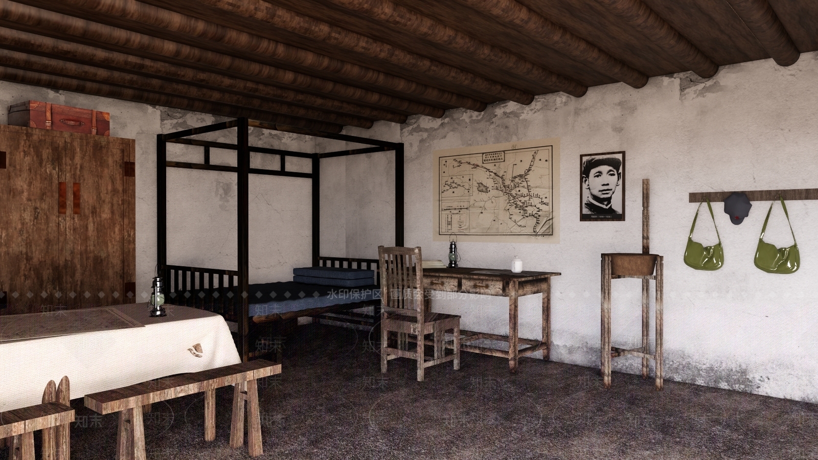 中式新中式博物馆SU模型下载【ID:1200645134】