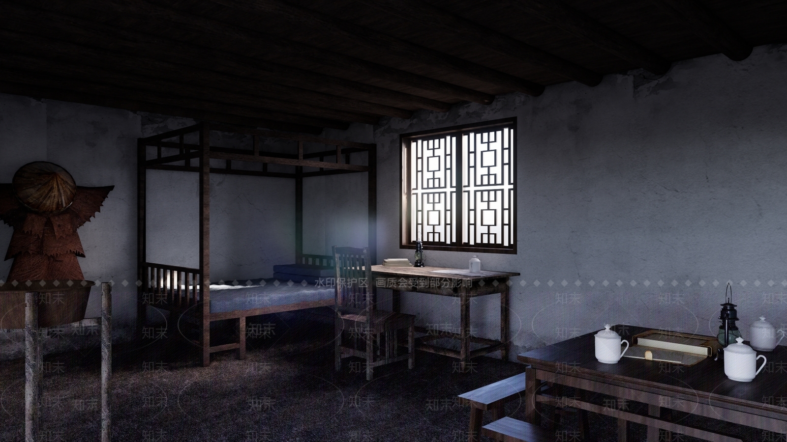 新中式中式博物馆SU模型下载【ID:1200645253】