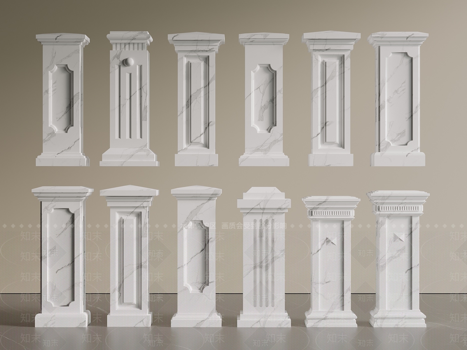 法式美式围栏护栏SU模型下载【ID:1200646468】