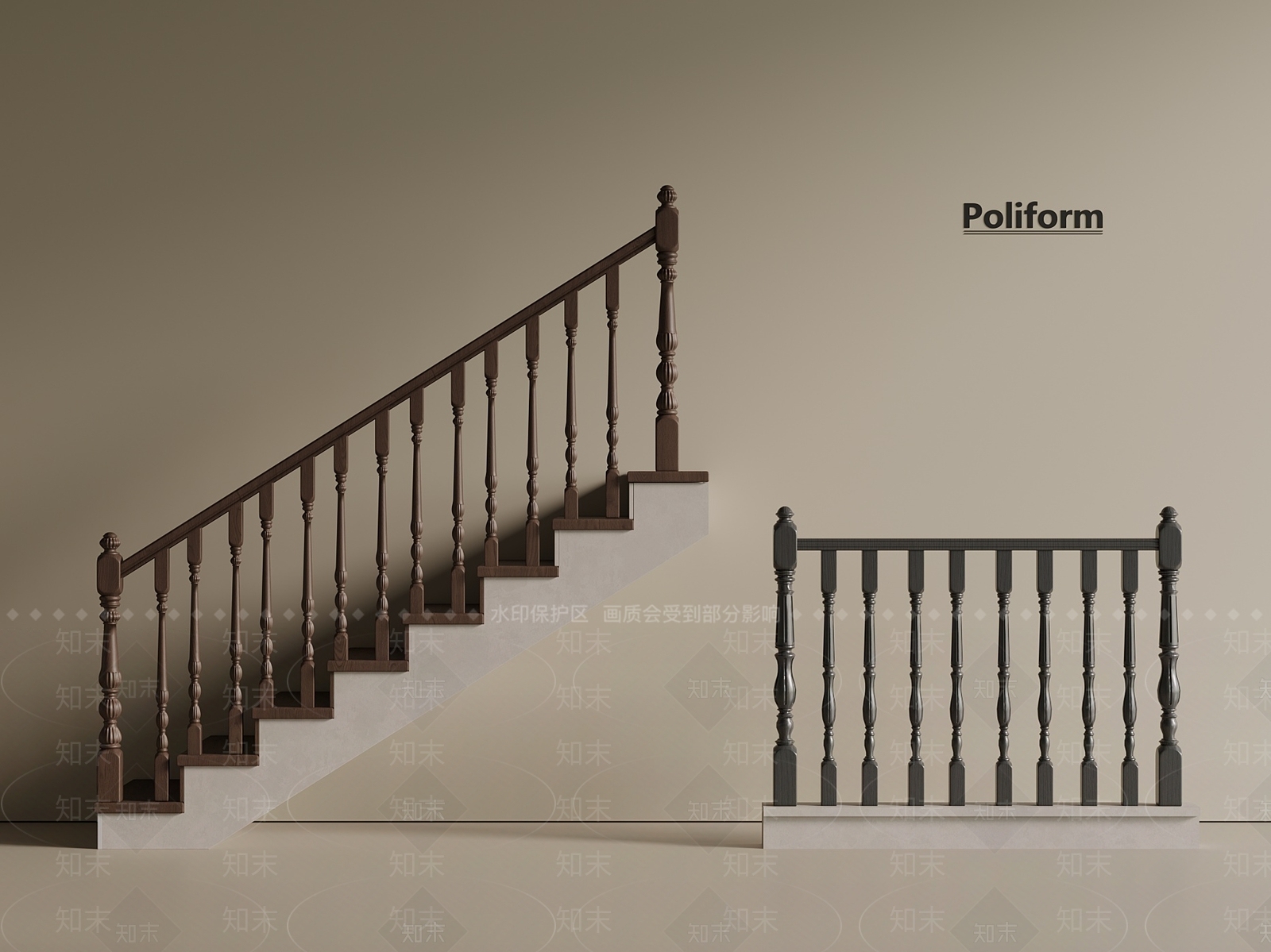 中古法式围栏护栏SU模型下载【ID:1200646823】