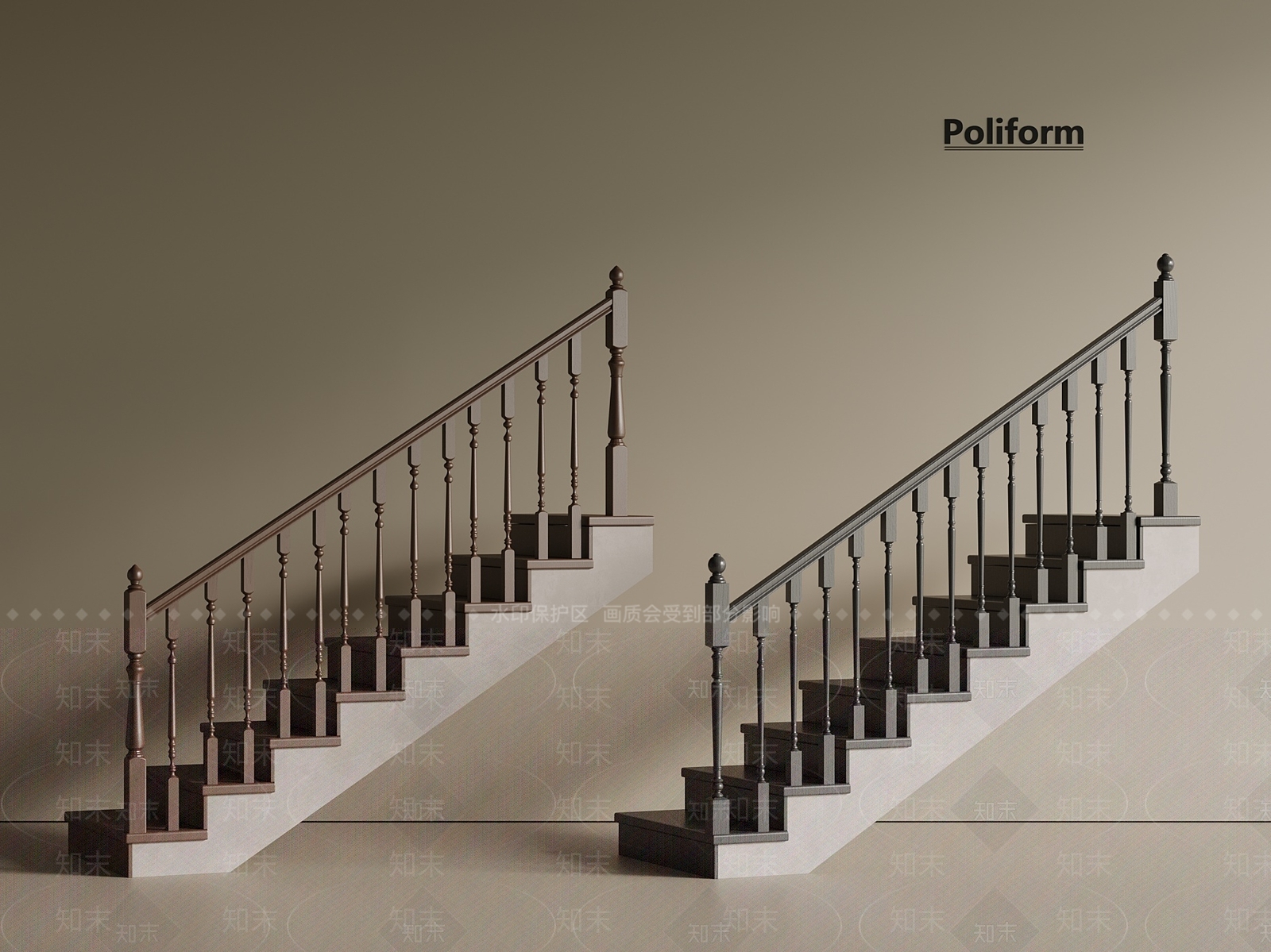 中古法式围栏护栏SU模型下载【ID:1200646834】