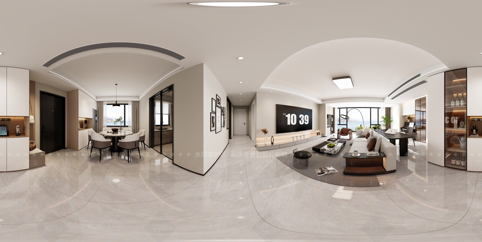 现代客餐厅3D模型下载【ID:1200649348】