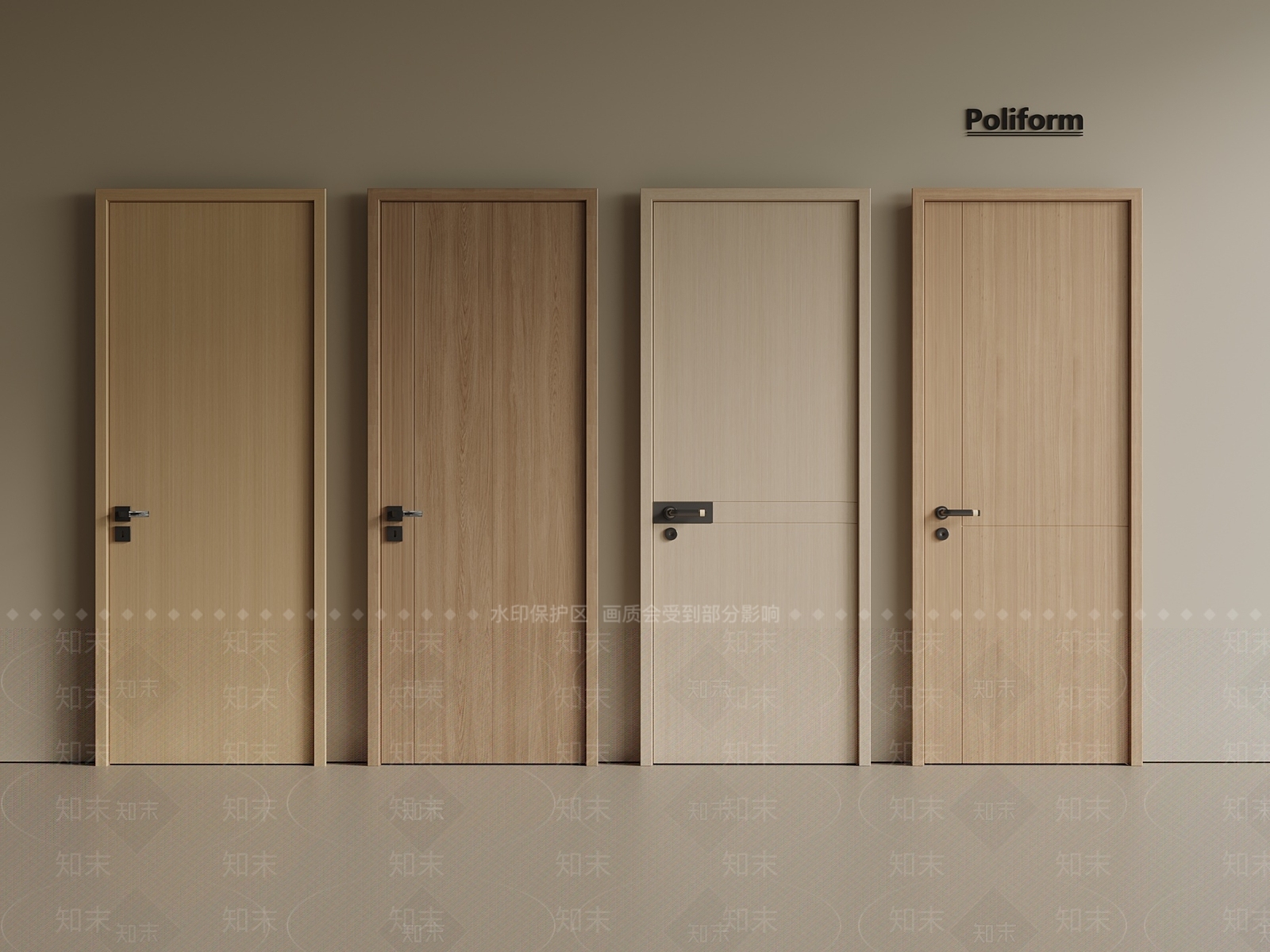 新中式日式单开门3D模型下载【ID:1200652153】