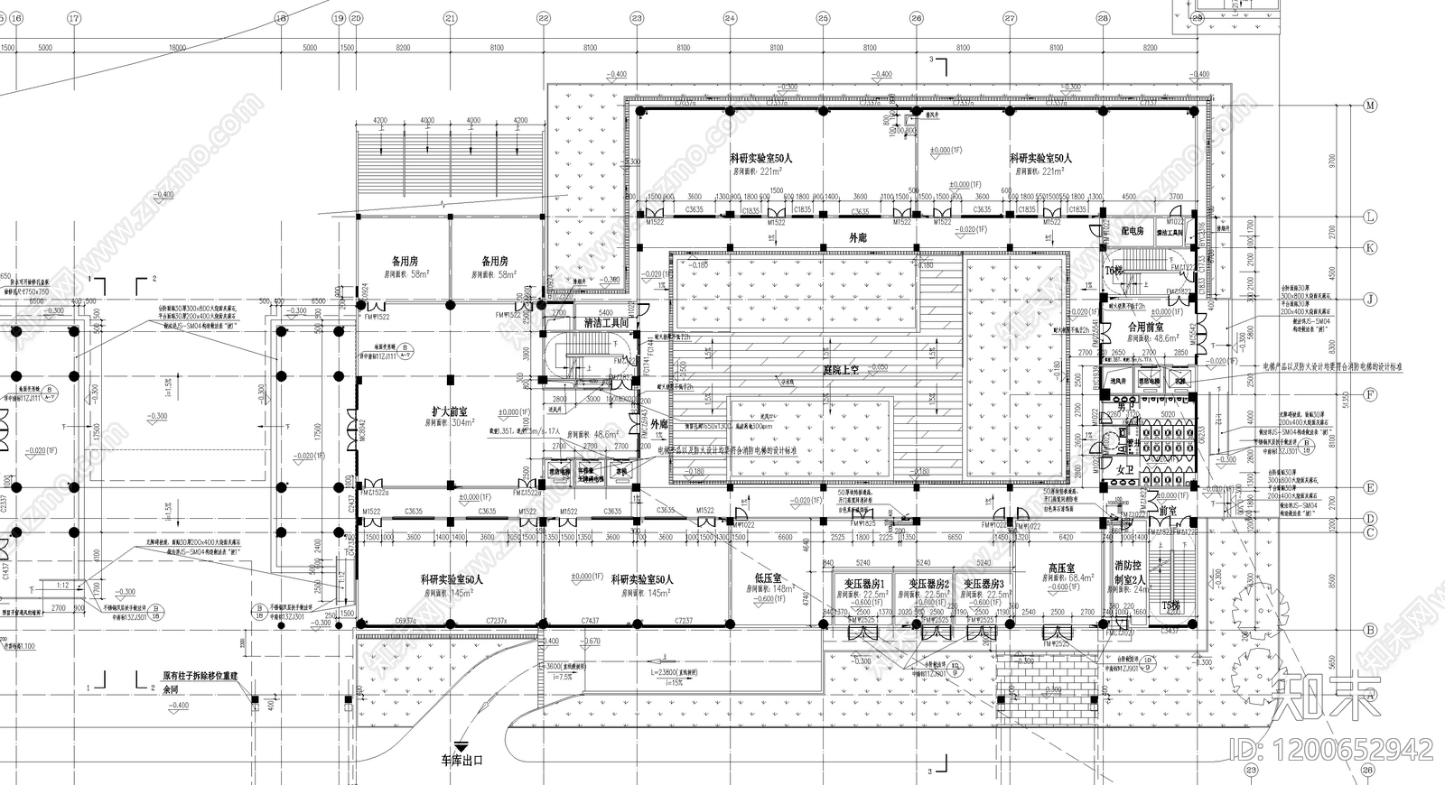 现代学校建筑施工图下载【ID:1200652942】