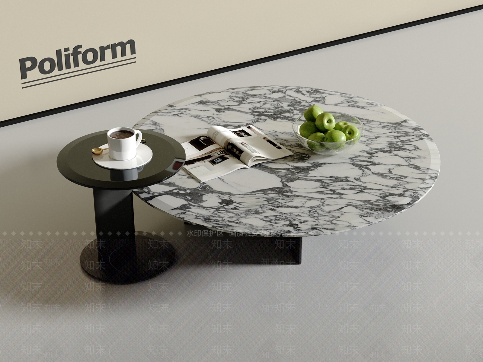 现代意式茶几3D模型下载【ID:1200654230】