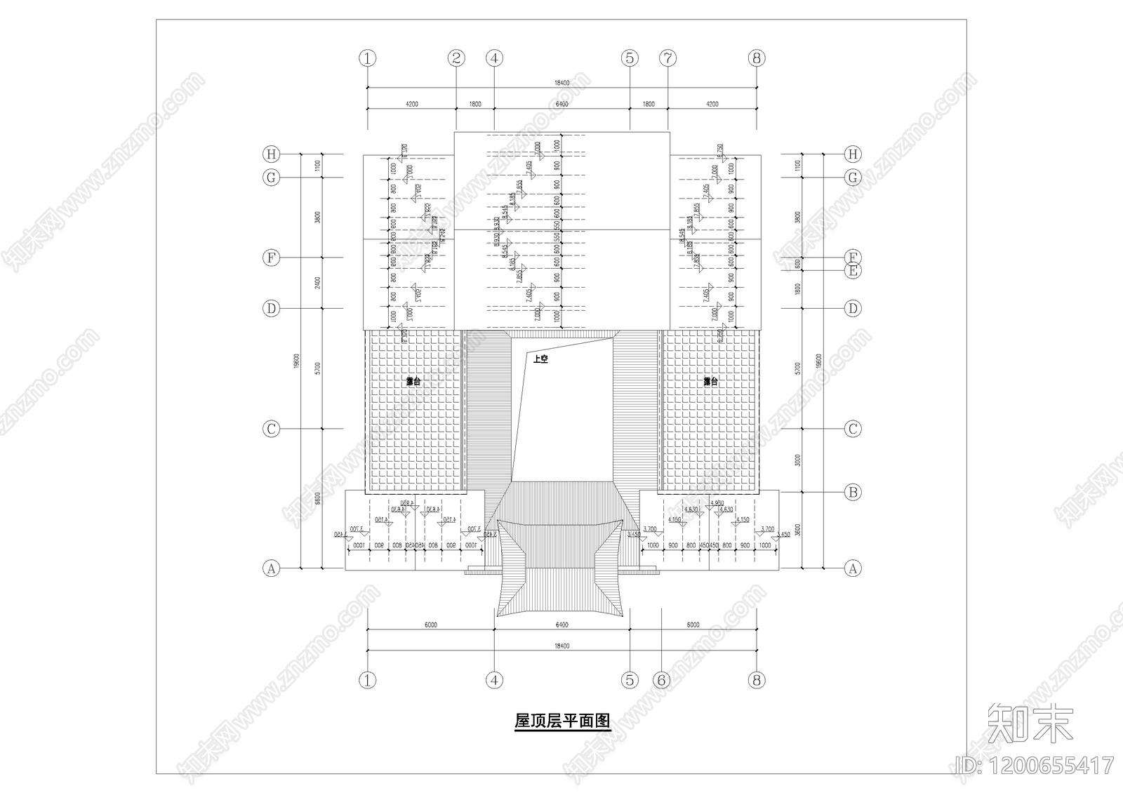 中式新中式别墅建筑cad施工图下载【ID:1200655417】