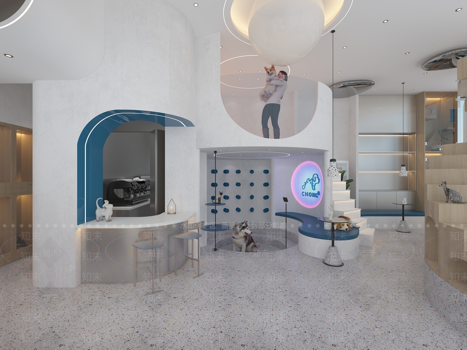 现代宠物店3D模型下载【ID:1200656755】