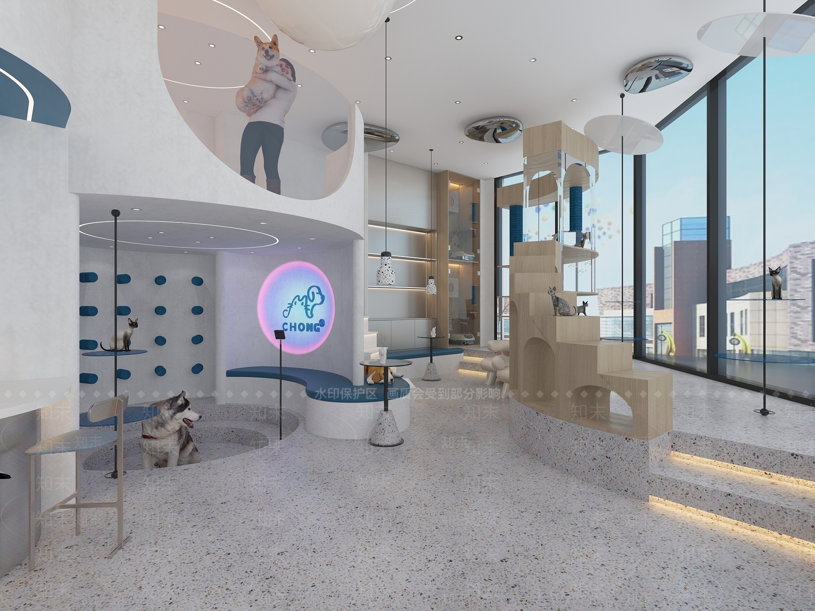 现代宠物店3D模型下载【ID:1200656755】