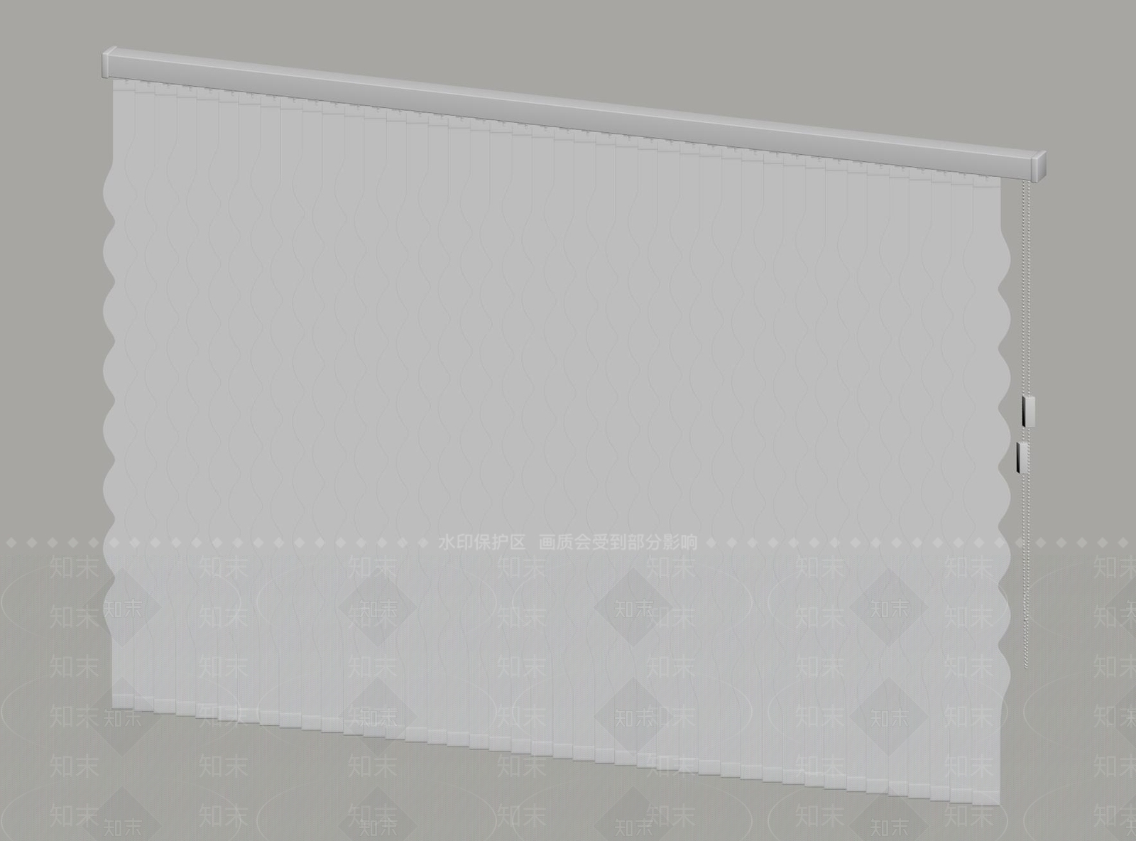 现代简约窗帘SU模型下载【ID:1200658891】
