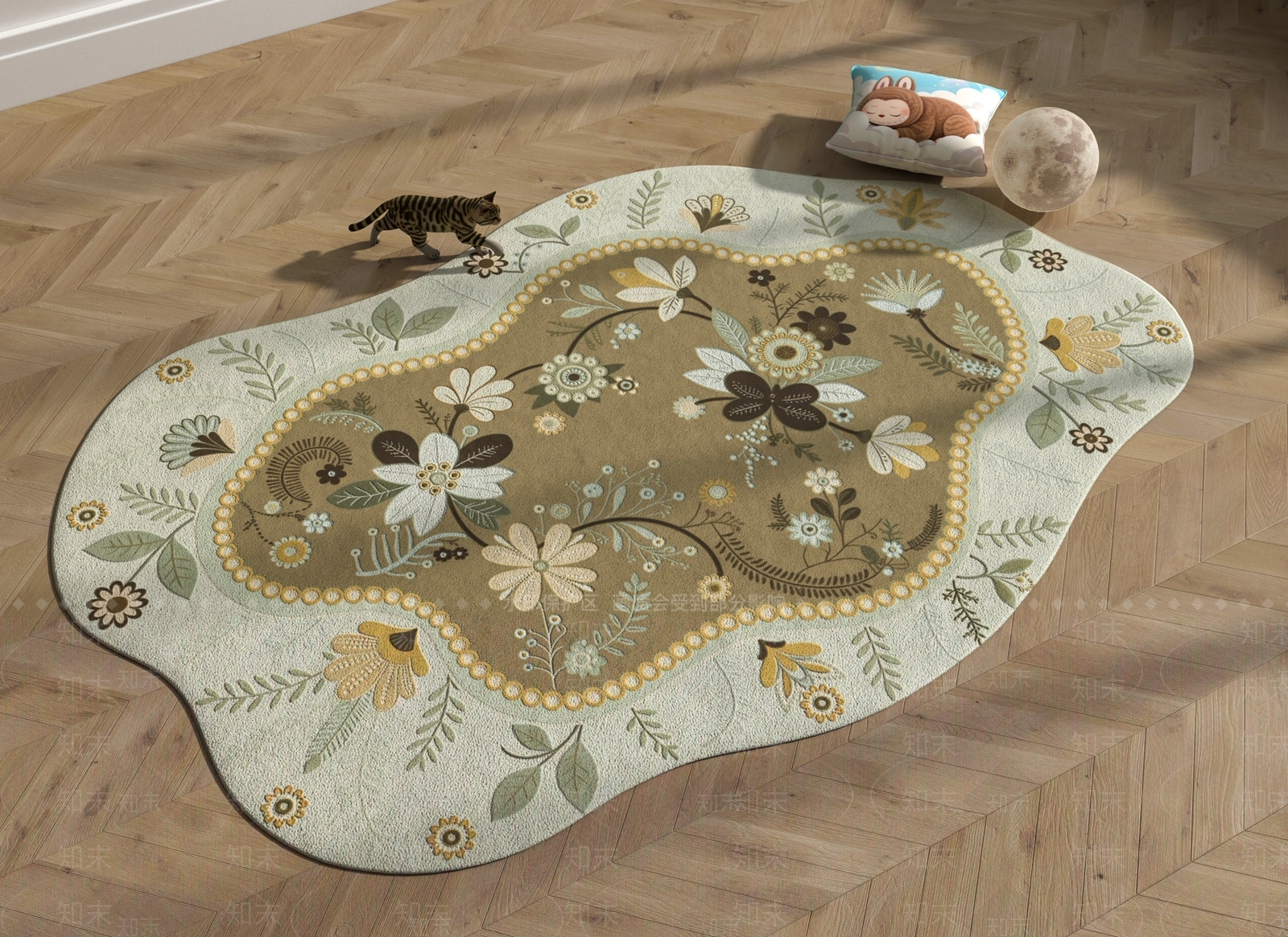 法式异形地毯SU模型下载【ID:1200660732】