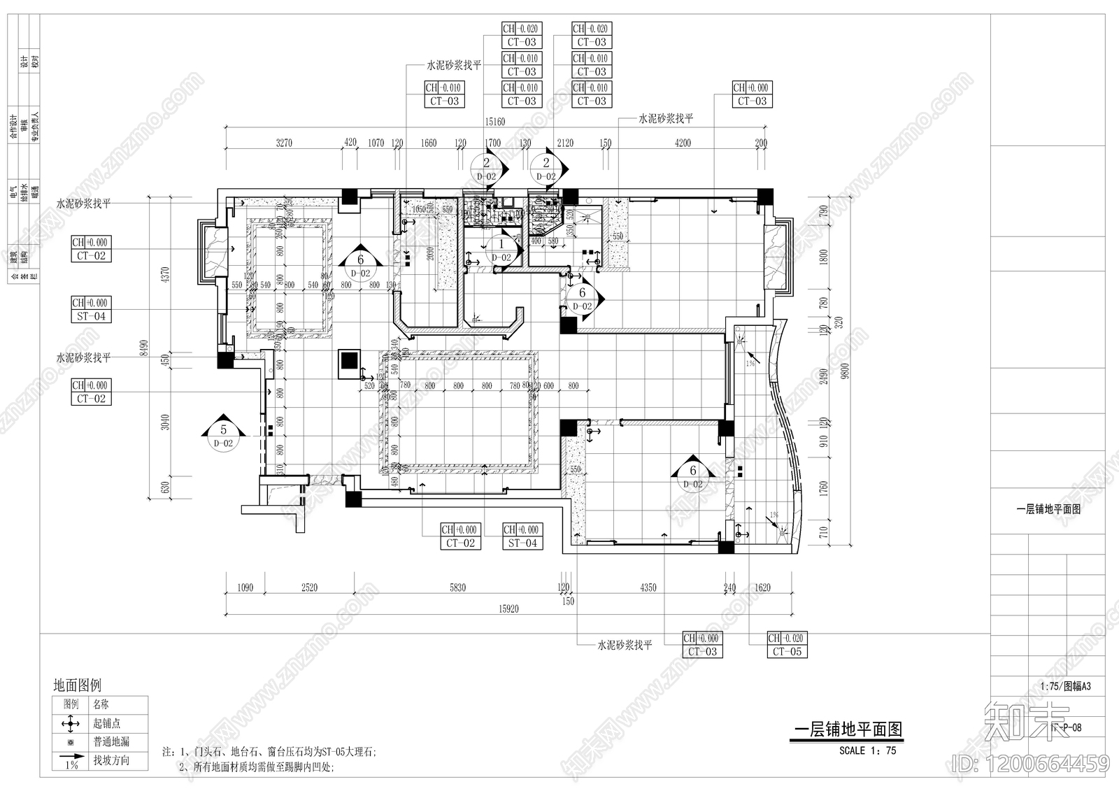 新中式欧式别墅建筑cad施工图下载【ID:1200664459】