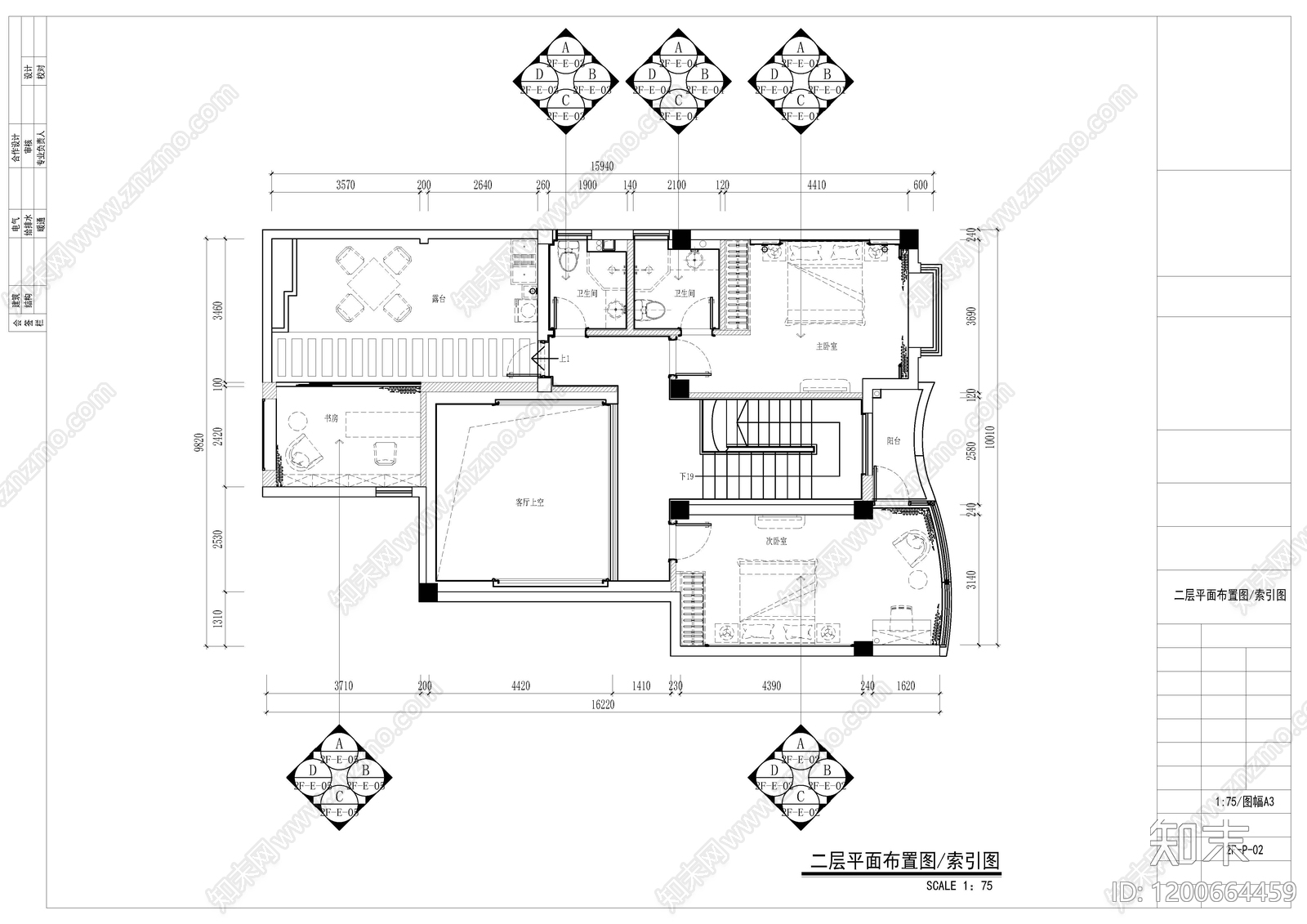 新中式欧式别墅建筑cad施工图下载【ID:1200664459】