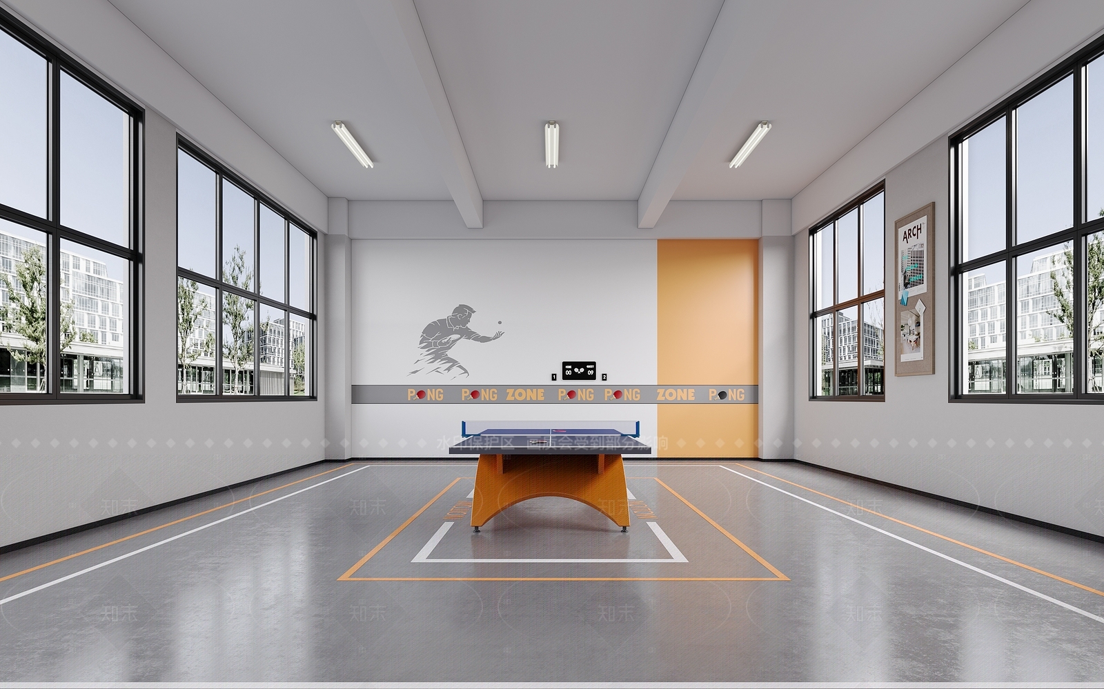 现代教室3D模型下载【ID:1200665505】