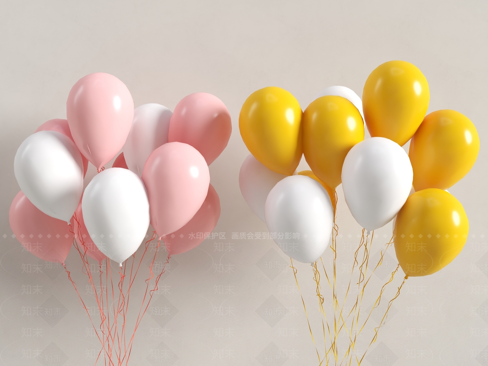 现代气球SU模型下载【ID:1200665746】