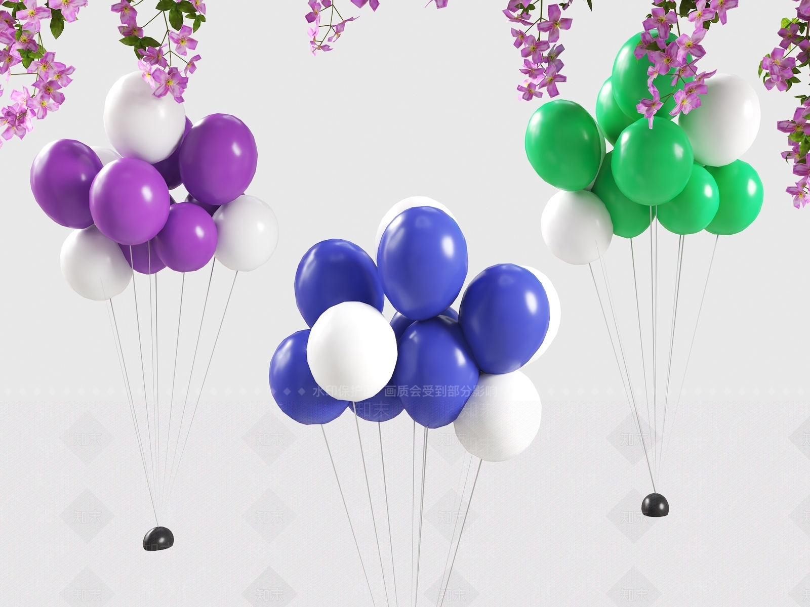 现代气球3D模型下载【ID:1200666175】