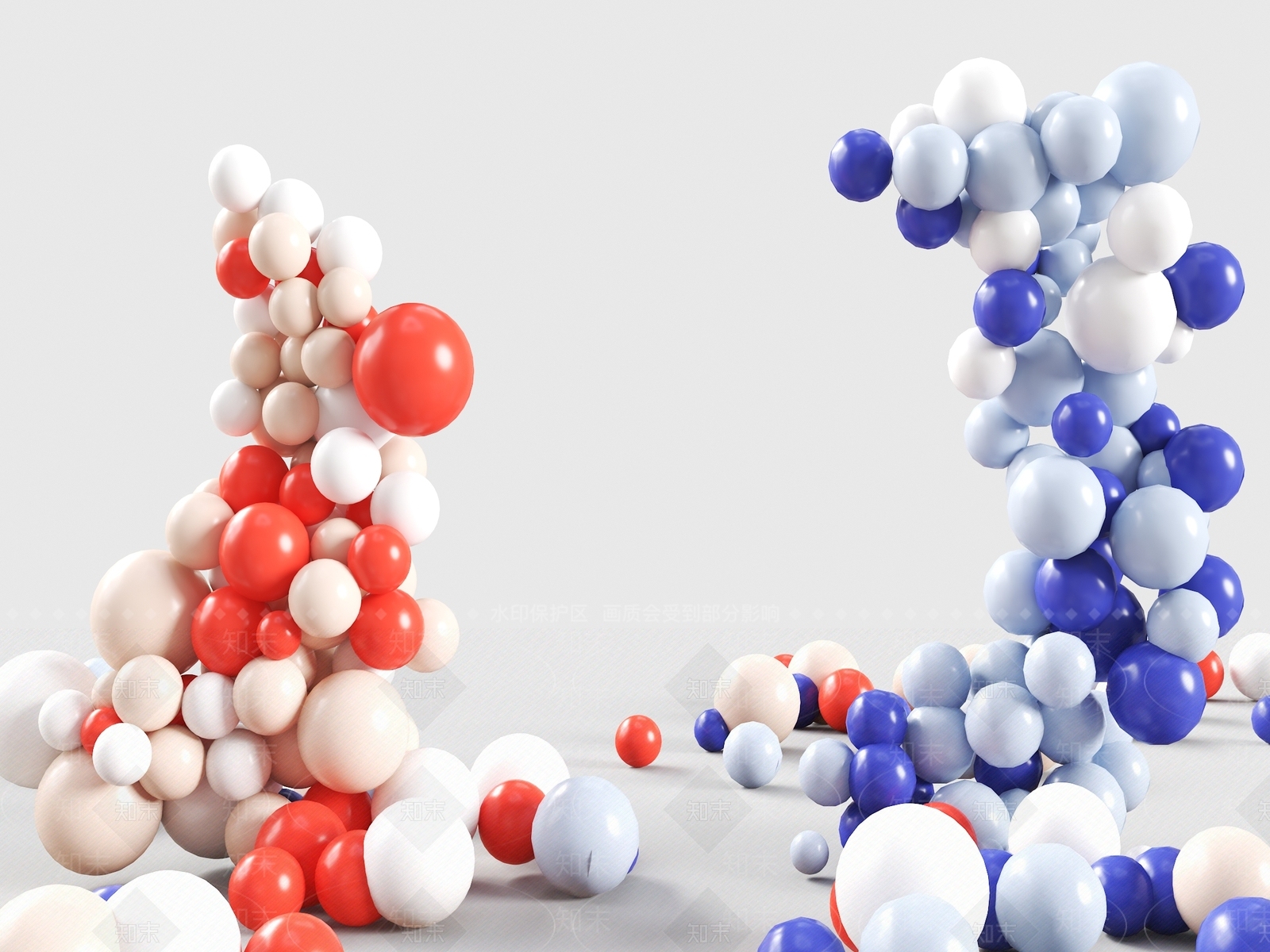 现代气球SU模型下载【ID:1200666609】