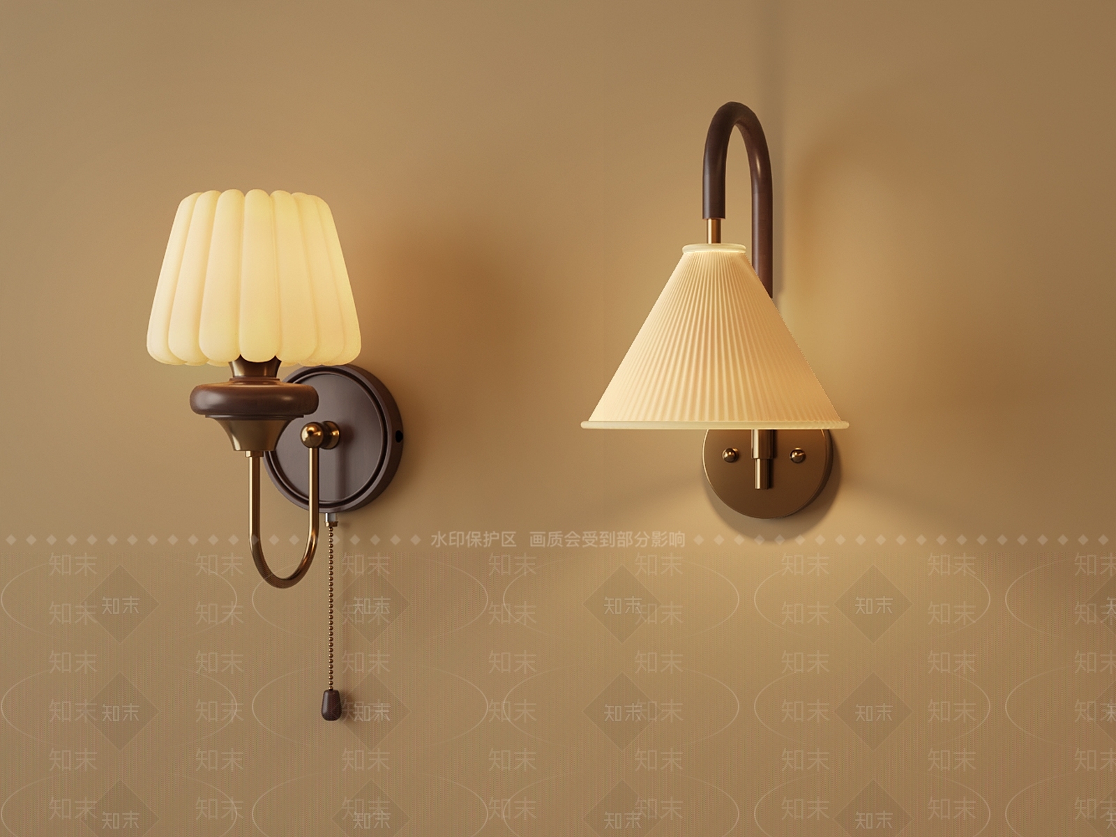 法式中古壁灯SU模型下载【ID:1200672350】