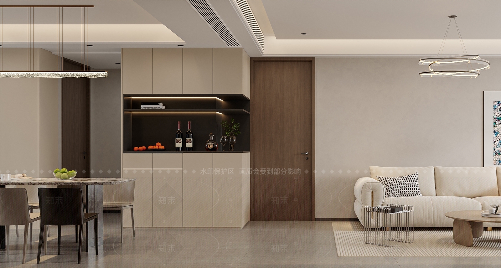 现代家居餐厅3D模型下载【ID:1215185881】