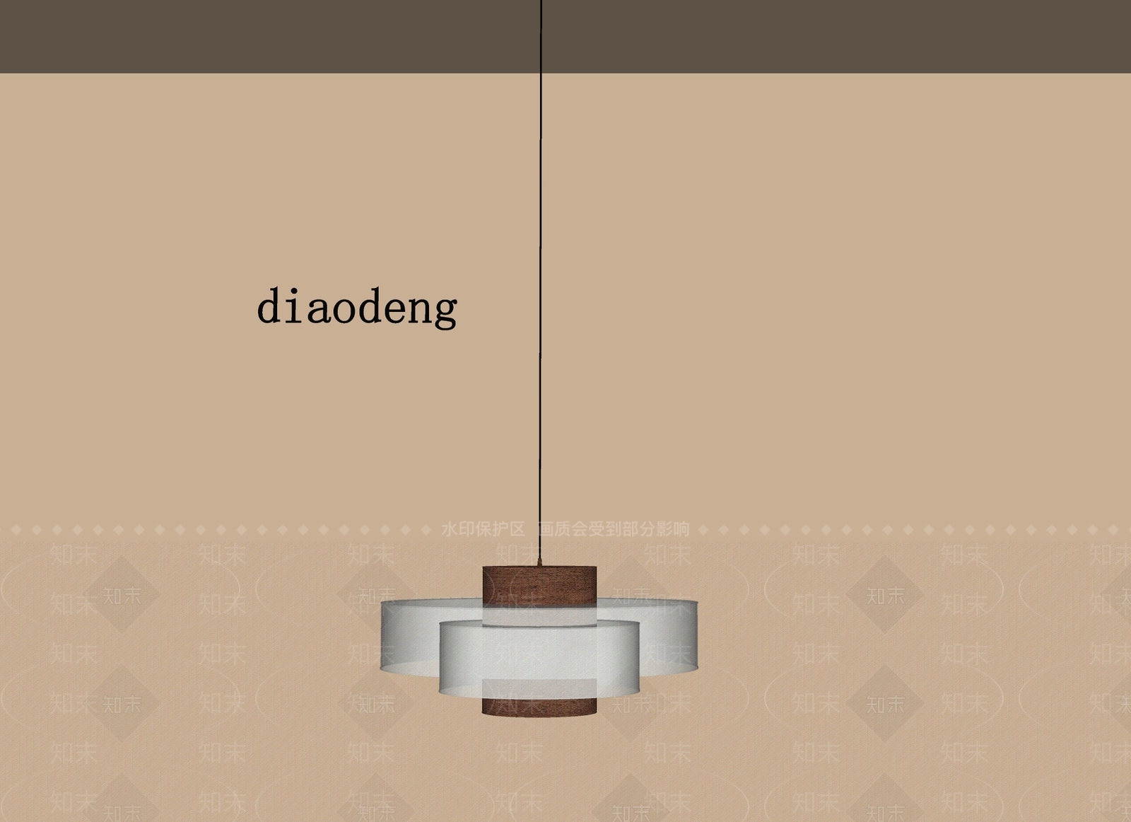 现代吊灯SU模型下载【ID:1200677011】