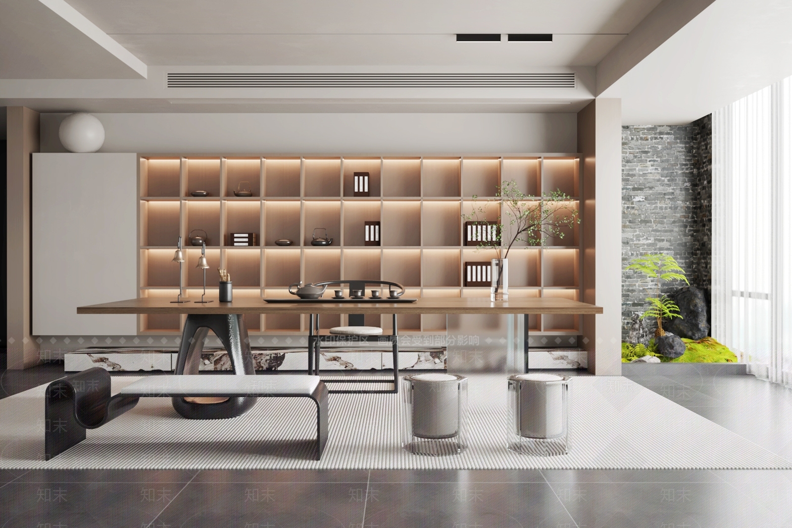 新中式茶室3D模型下载【ID:1200677255】