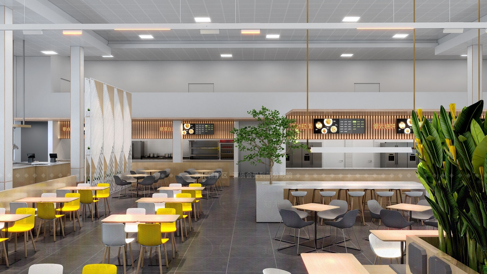 现代自助餐厅3D模型下载【ID:1215185886】